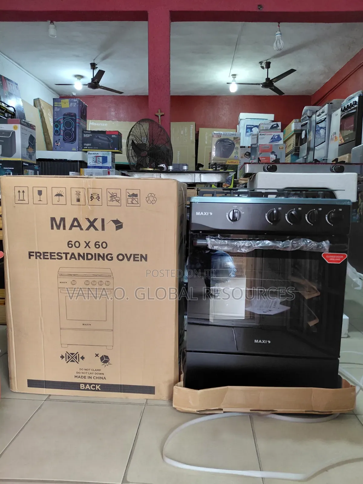 Gas Cooker Maxi Brand 60x60 4 Gas Burners