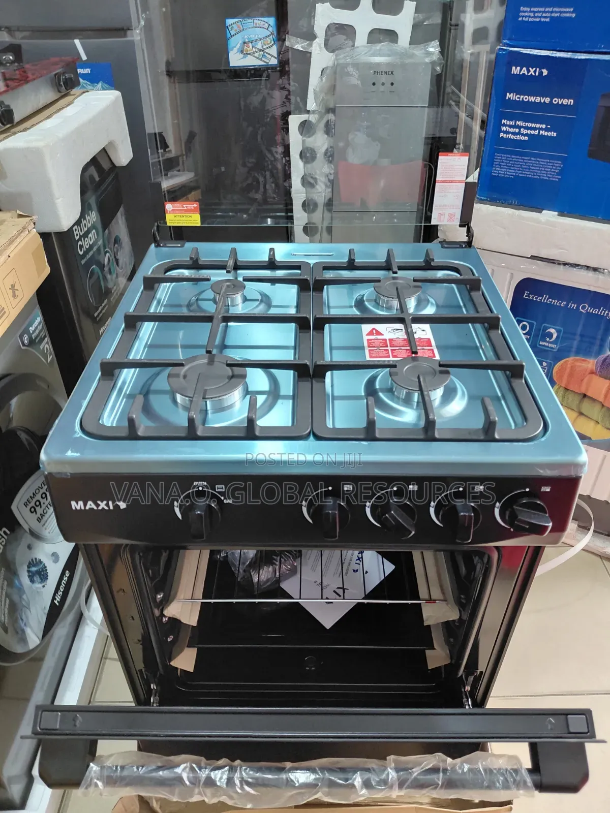 Gas Cooker Maxi Brand 60x60 4 Gas Burners