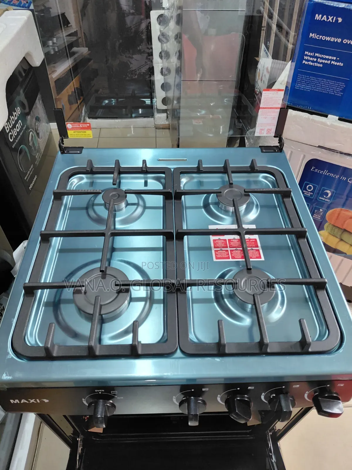 Gas Cooker Maxi Brand 60x60 4 Gas Burners