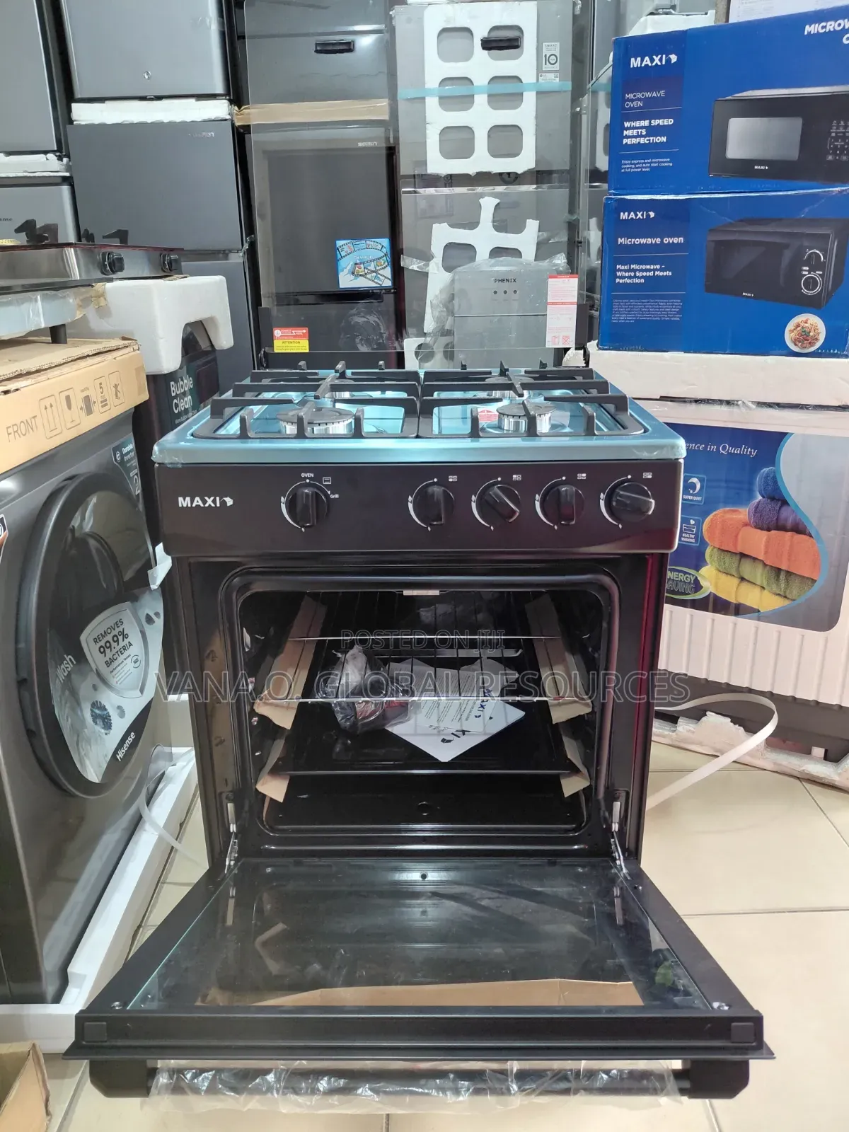 Gas Cooker Maxi Brand 60x60 4 Gas Burners