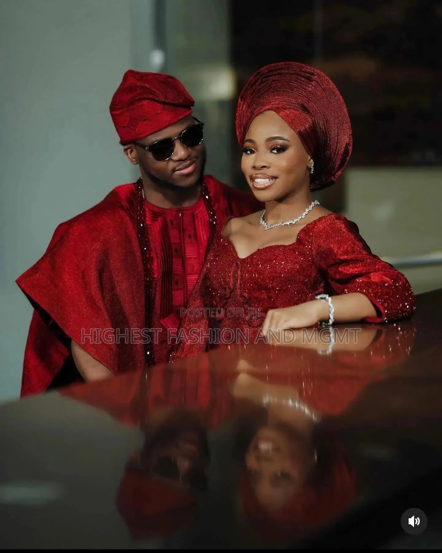 Crimson Lace Gown With Gele Intricate Crimson Traditional Agbada