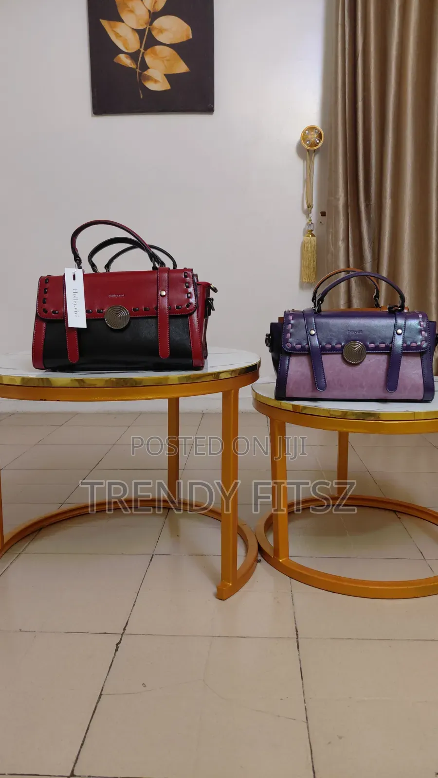 3-in-1 Vintage Luxury Handbag/ Bag + Wallet + Strap | Black, Purple