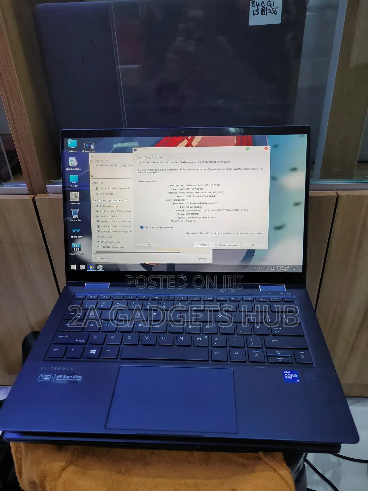 Laptop HP Elite Dragonfly G2 16GB Intel Core i7 SSD 512GB