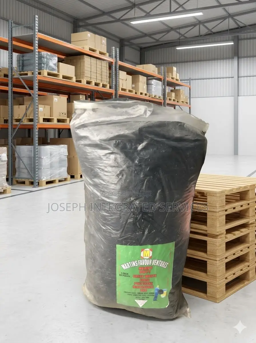 50 Heavy-Duty Green Waste Liner Polythene Bags