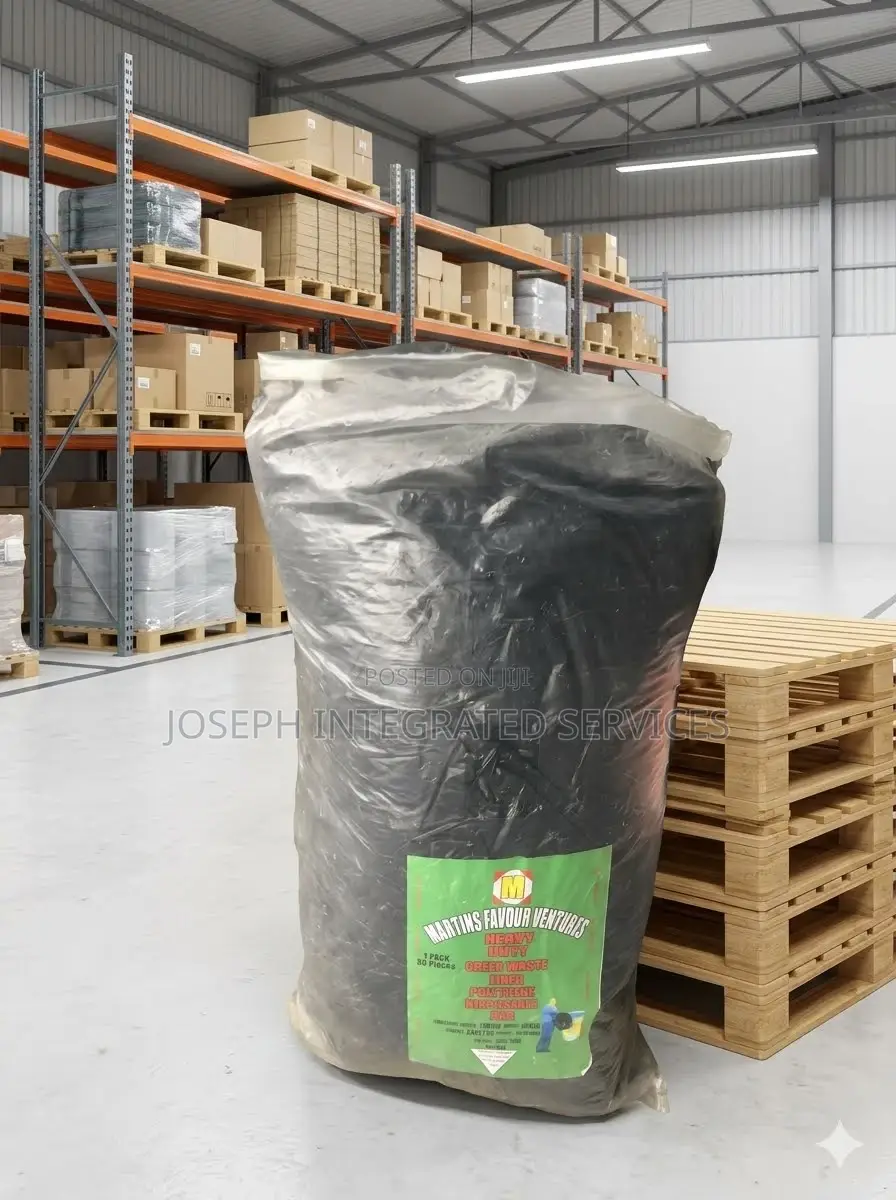 50 Heavy-Duty Green Waste Liner Polythene Bags