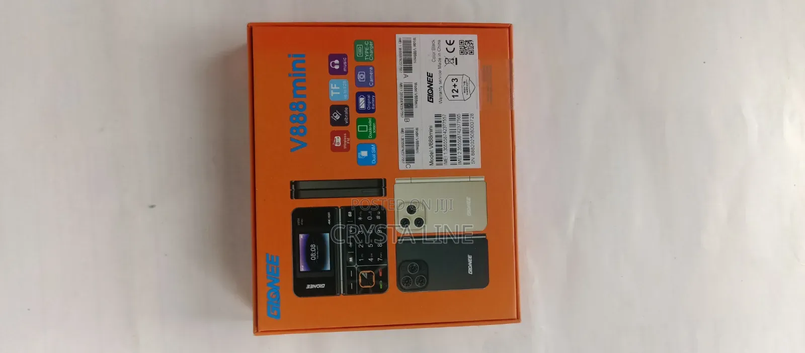 New Gionee V188 8 GB Black