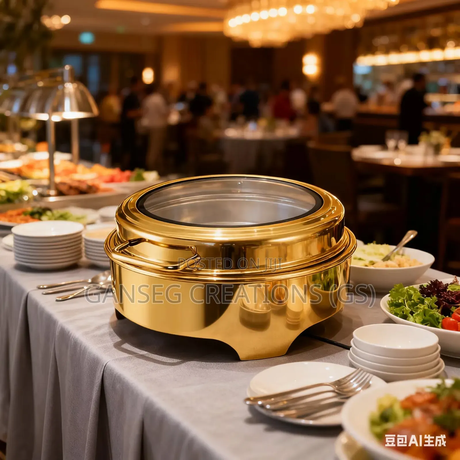 Luxury Premium Royal Gold 8.5-Litre Buffet Food Warmer (High Quality)
