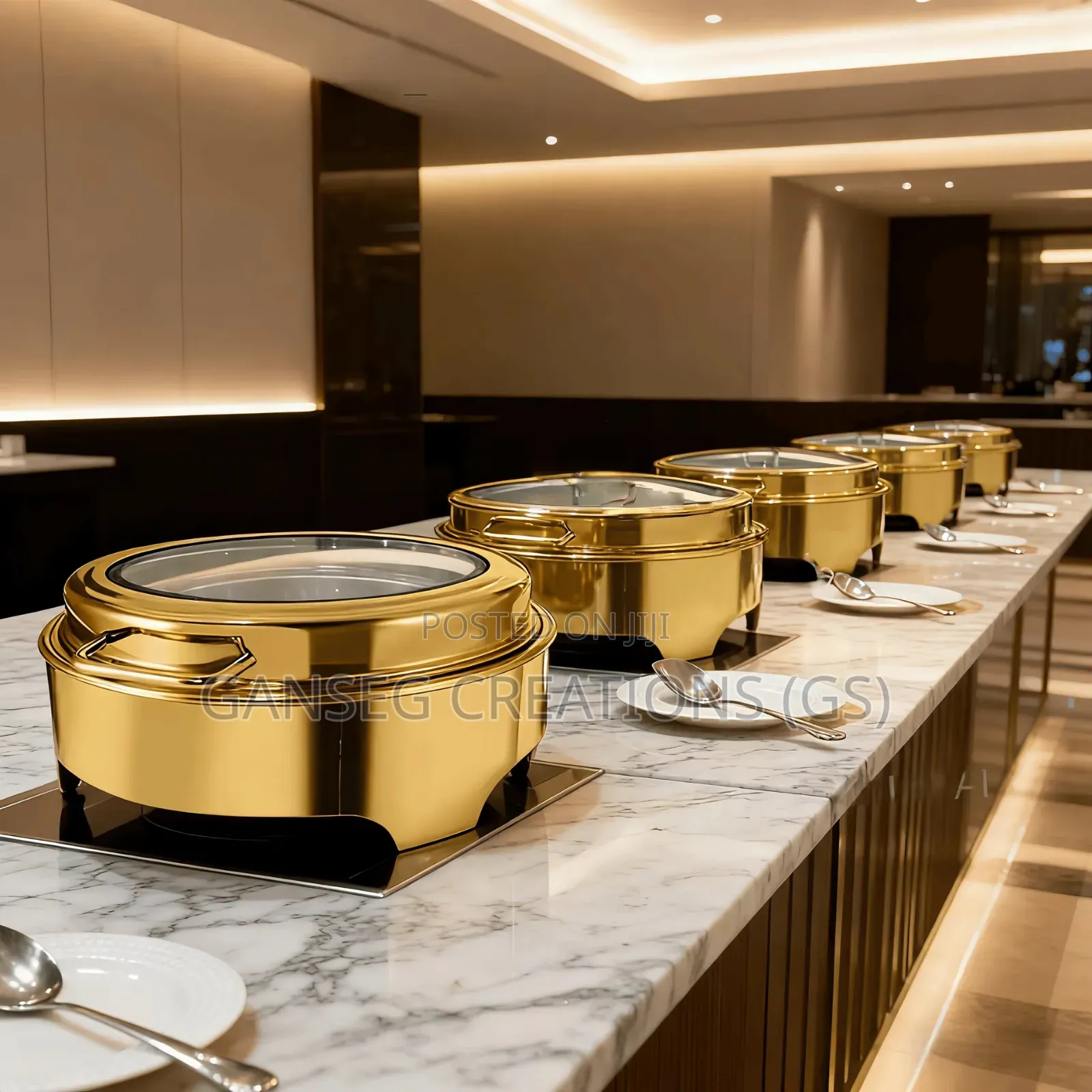 Luxury Premium Royal Gold 8.5-Litre Buffet Food Warmer (High Quality)