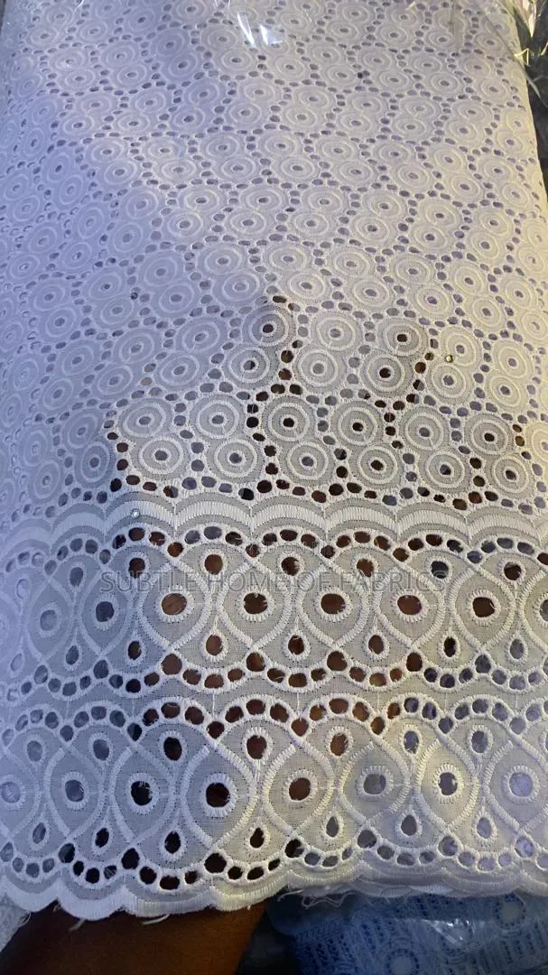 Luxury White Dry Lace Fabric for Asoebi, Diaspora Wedding Party Wear