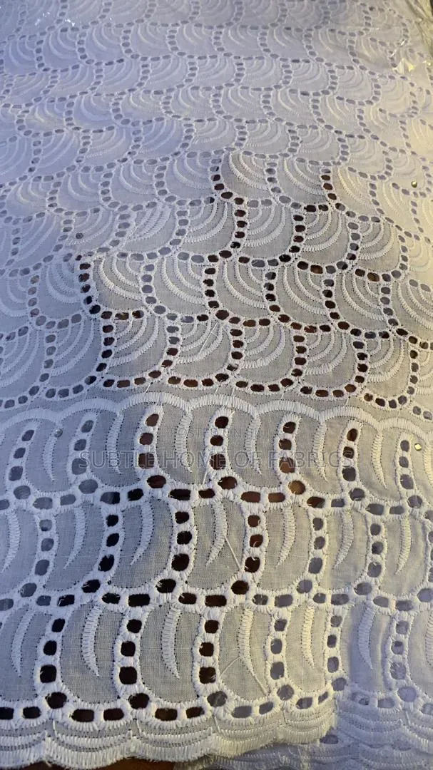 Luxury White Dry Lace Fabric for Asoebi, Diaspora Wedding Party Wear