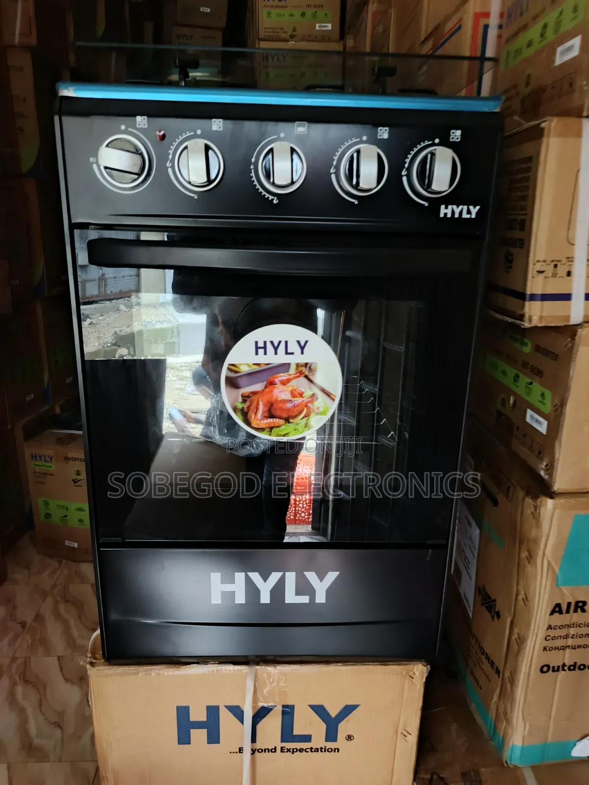 Original Hyly Standing Gas Cooker With Oven 4 Burner ( 3gas 1electric