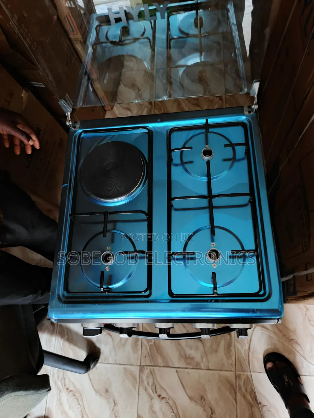 Original Hyly Standing Gas Cooker With Oven 4 Burner ( 3gas 1electric