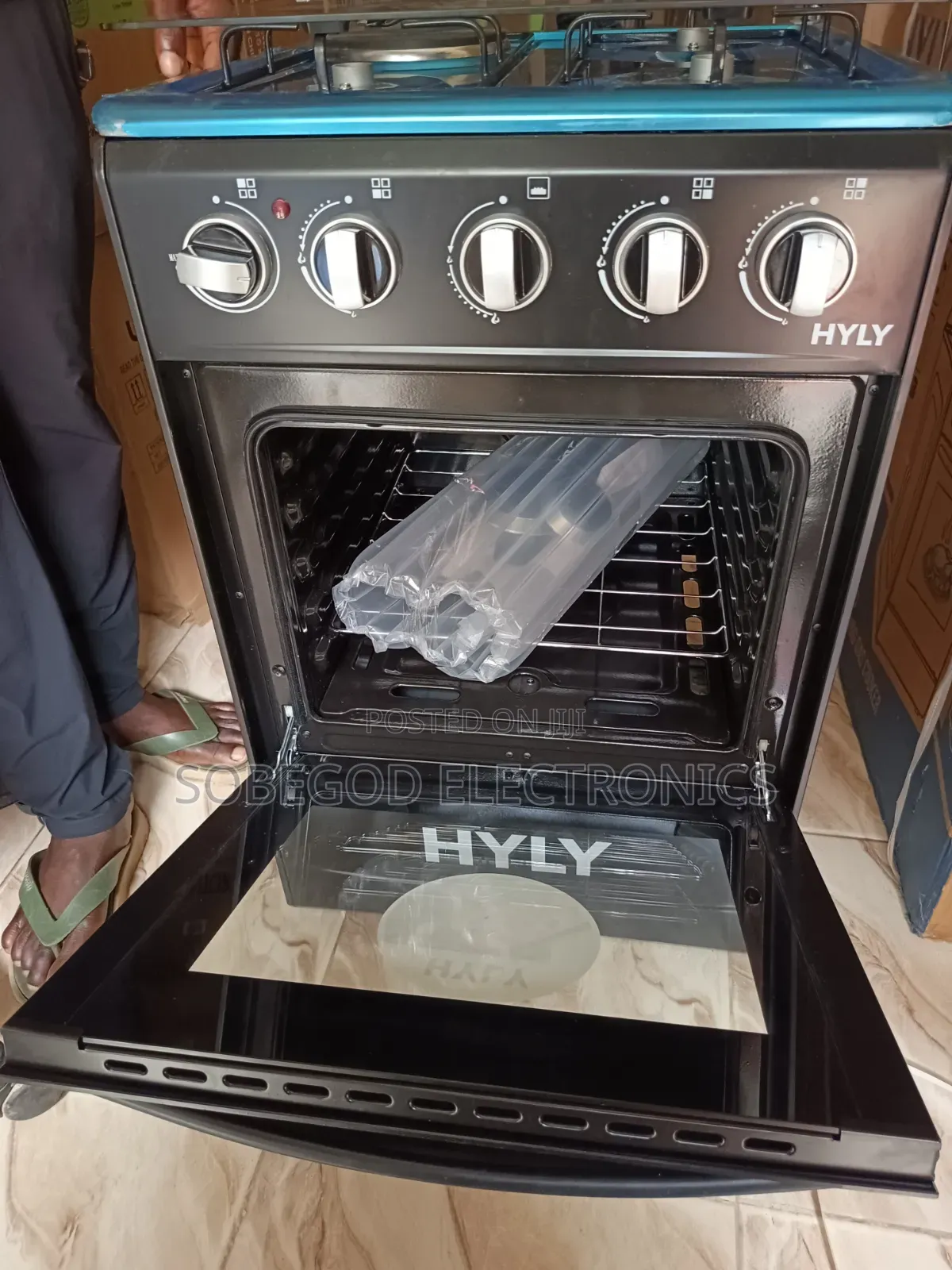 Original Hyly Standing Gas Cooker With Oven 4 Burner ( 3gas 1electric