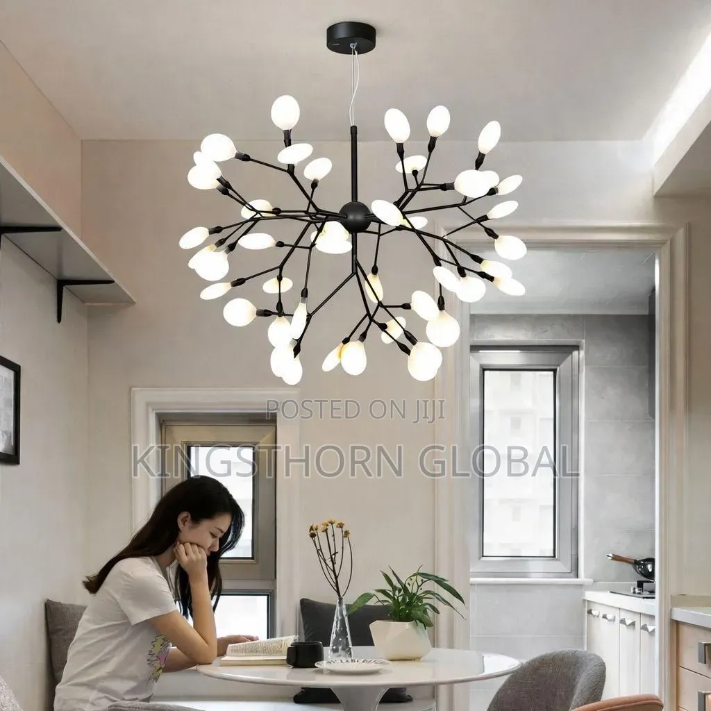 Modern Branch Chandelier LED Ceiling Light - Black Gold