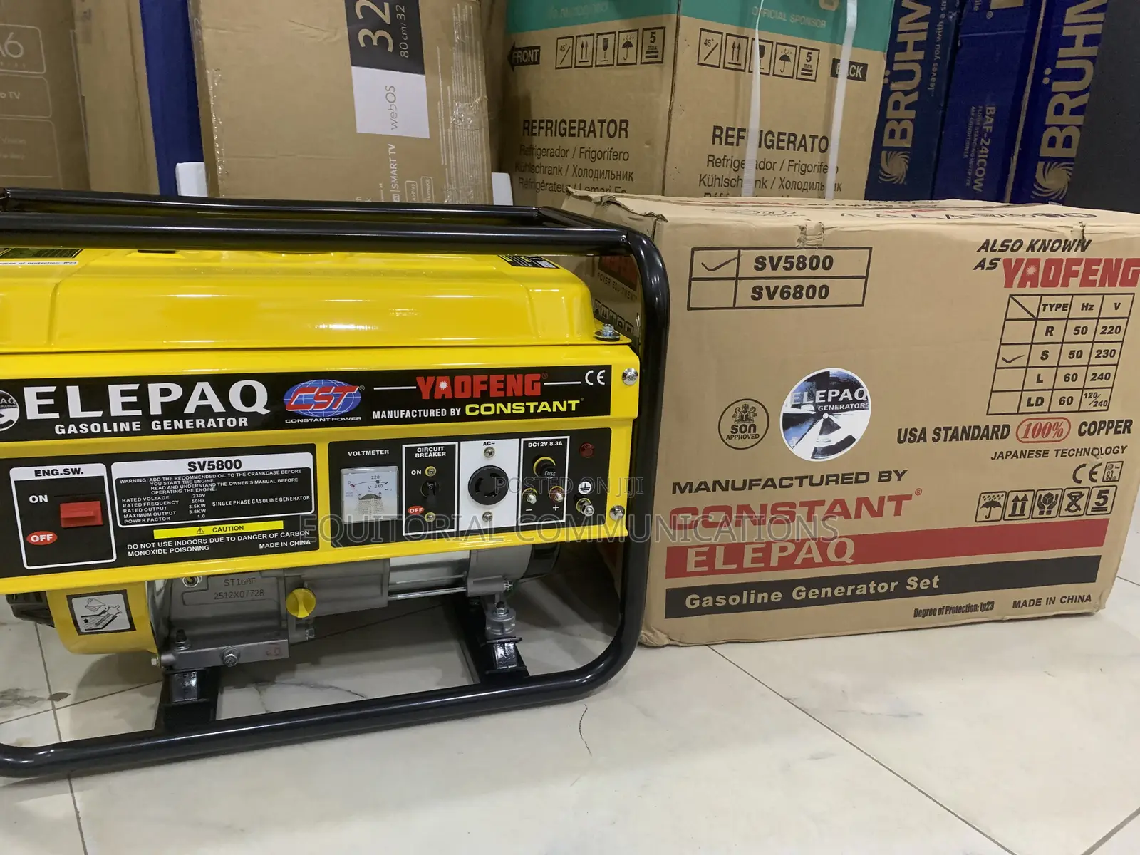 Elepaq SV5800 Generator – High Performance, Low Fuel Consumption