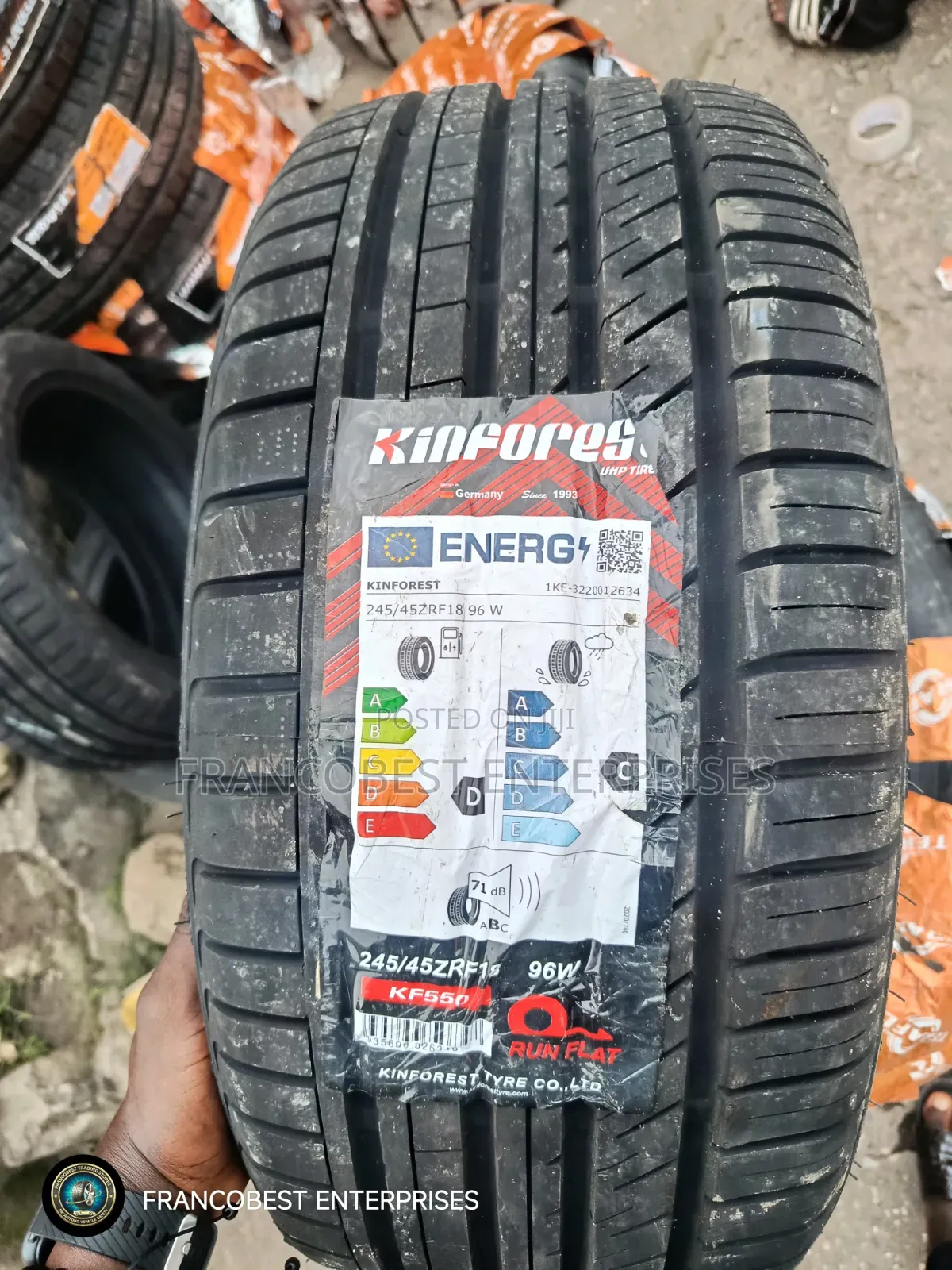245/45r18 Kinforest Run on Flat Tire