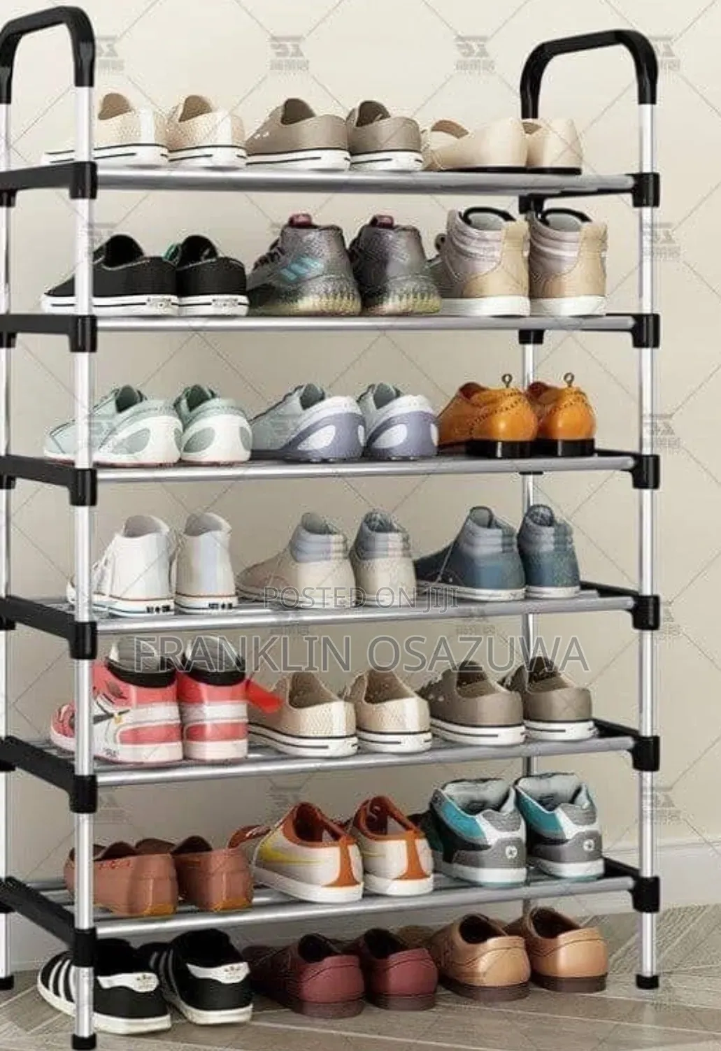 7-Layer Metal Shoe Rack Organizer – Large Capacity