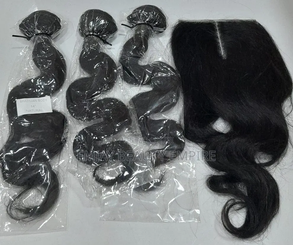 Wave and Straight With Bounce Hair Bundles With Closure