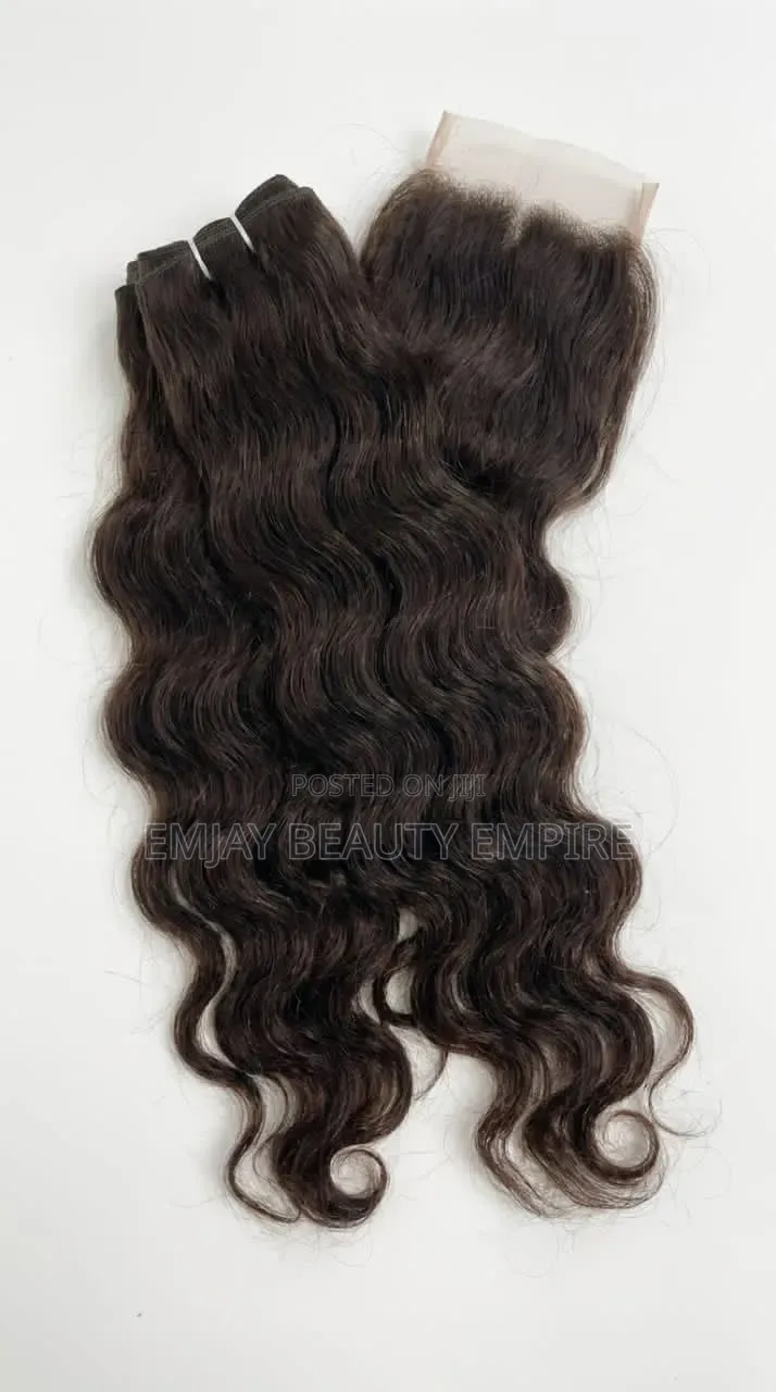 Wave and Straight With Bounce Hair Bundles With Closure