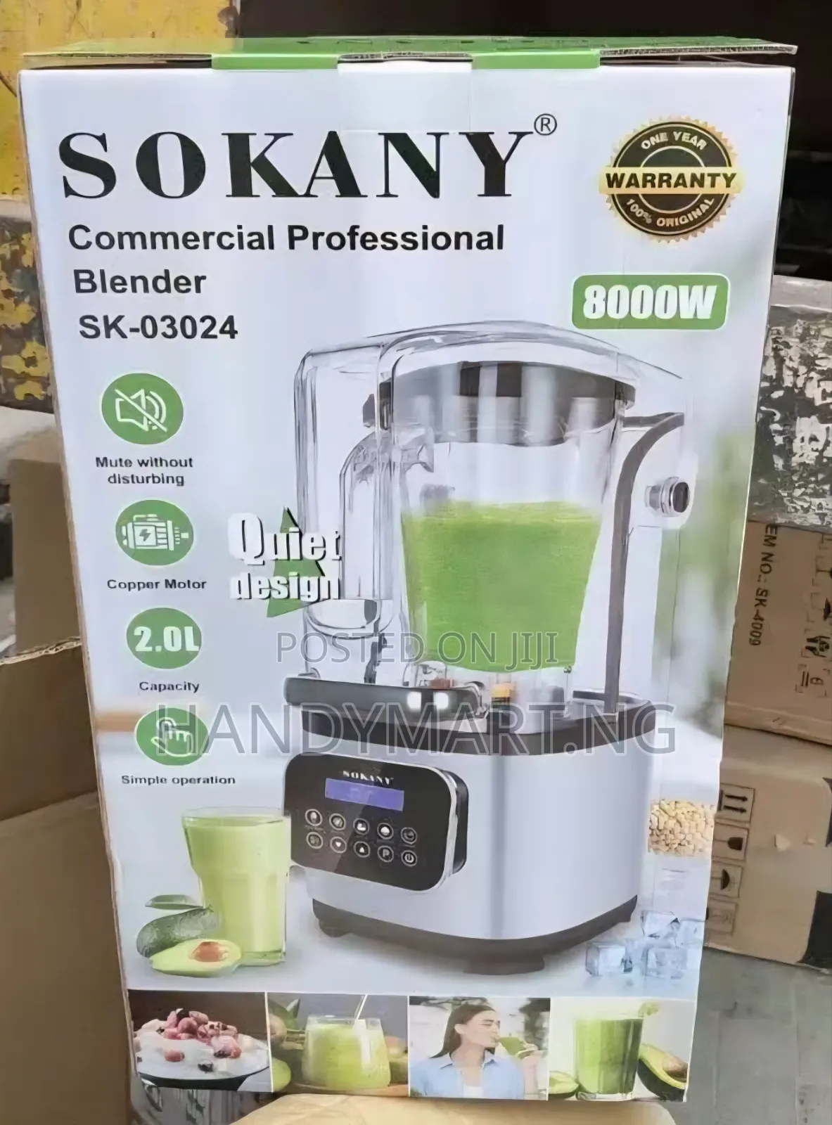 Sokany Noiseless Commercial Professional Blender (M SK-03024) 30% OFF