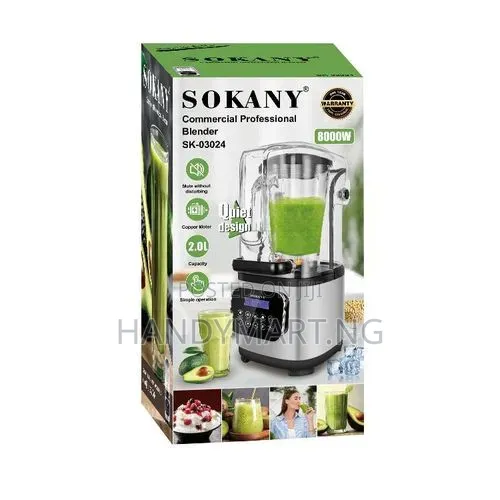 Sokany Noiseless Commercial Professional Blender (M SK-03024) 30% OFF