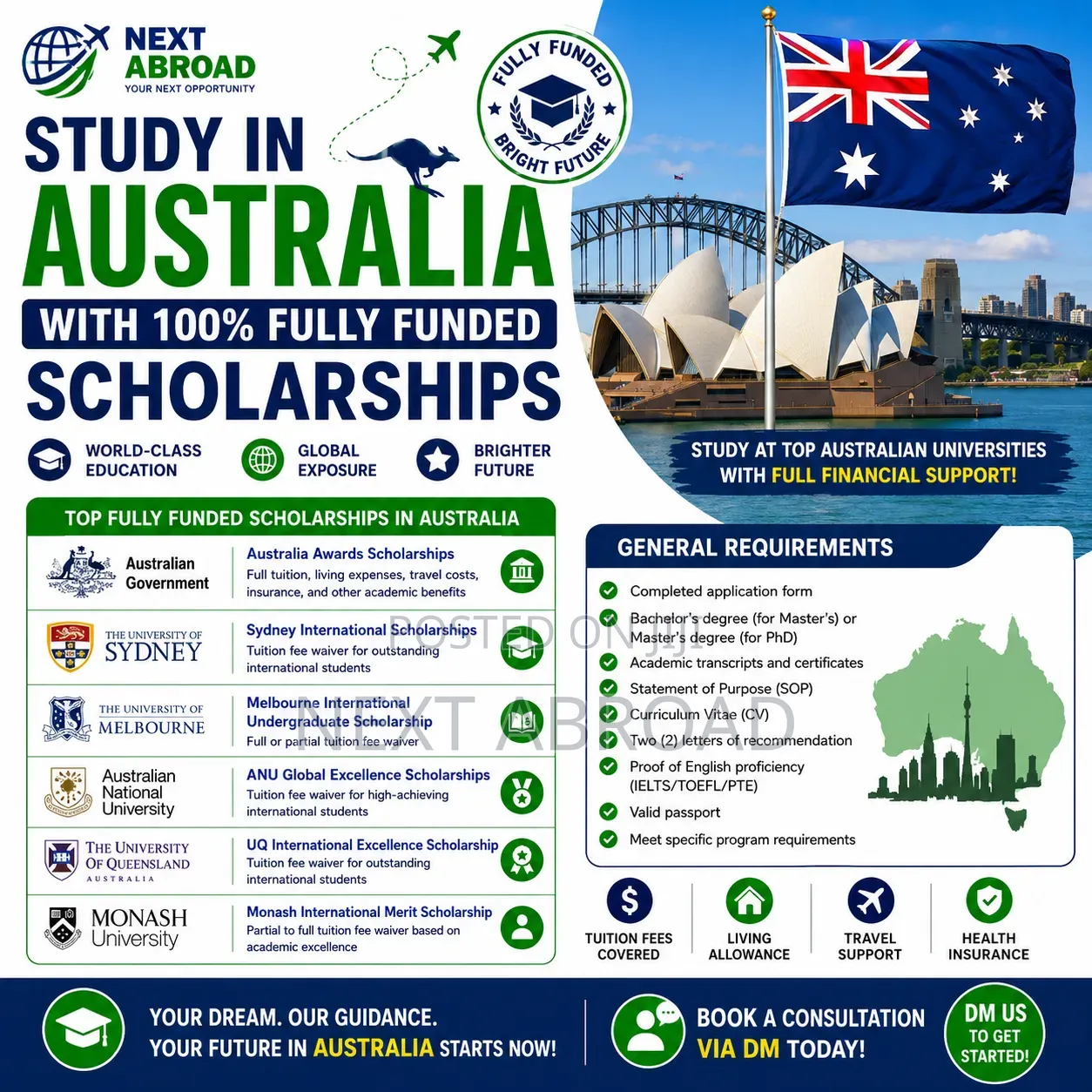Study in Australia Through Fully Funded Scholarships Opportunities
