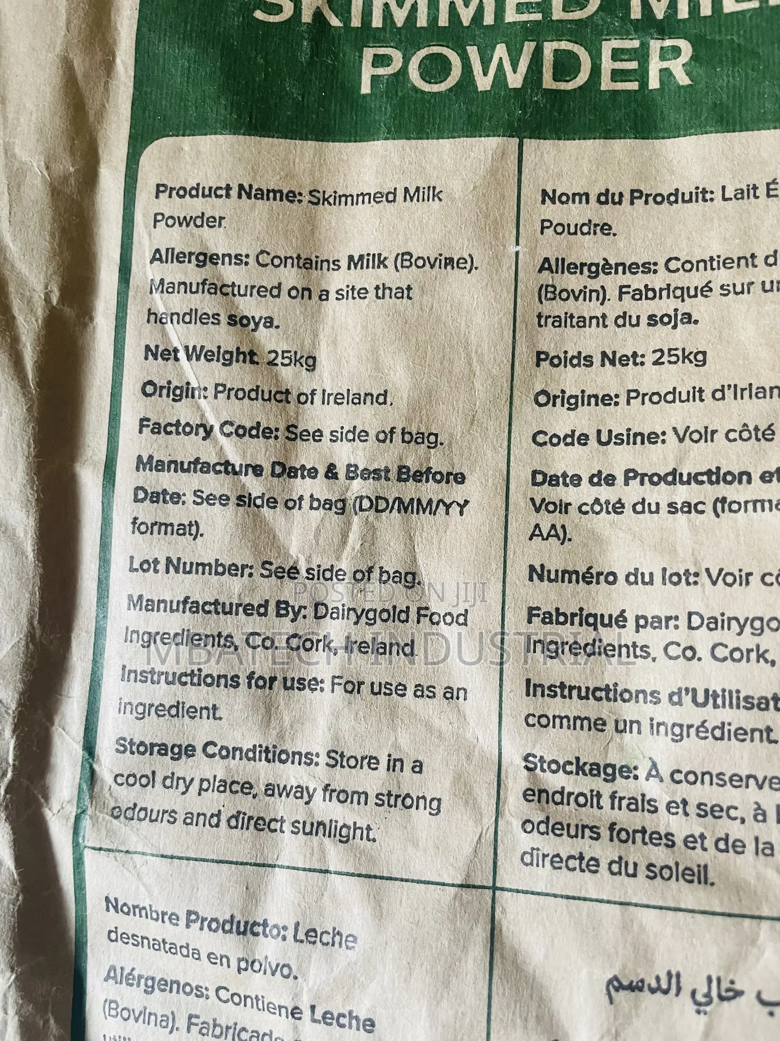Skimmed Milk Powder (Glenor$