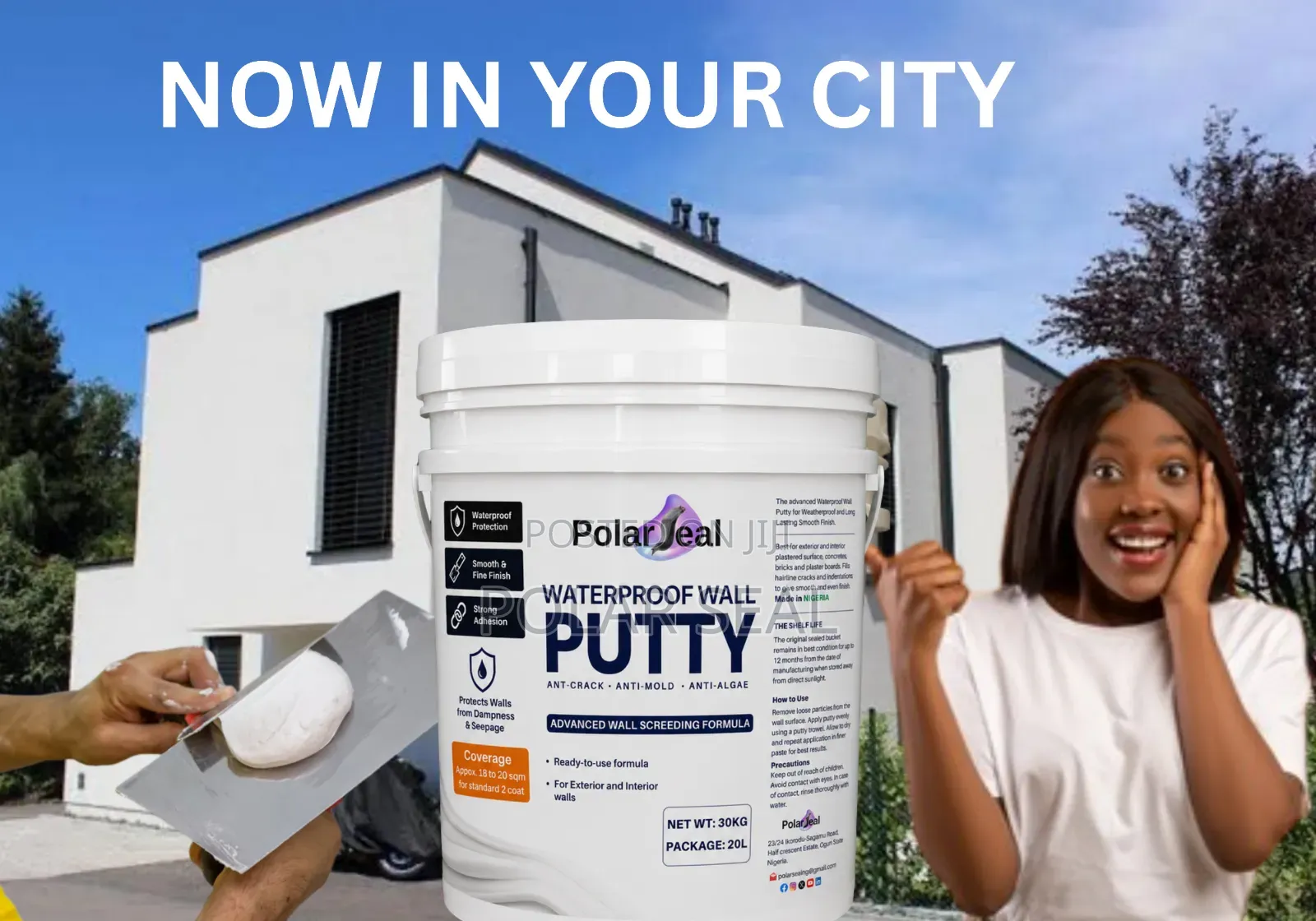 PolarSeal Anti Crack Wall Screeding Putty Now in Benin City, Edo State