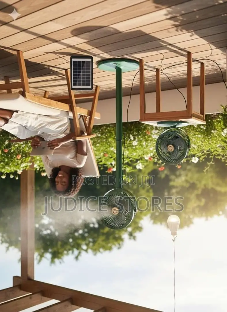 Mini Rechargeable Solar Fan With Bulb
