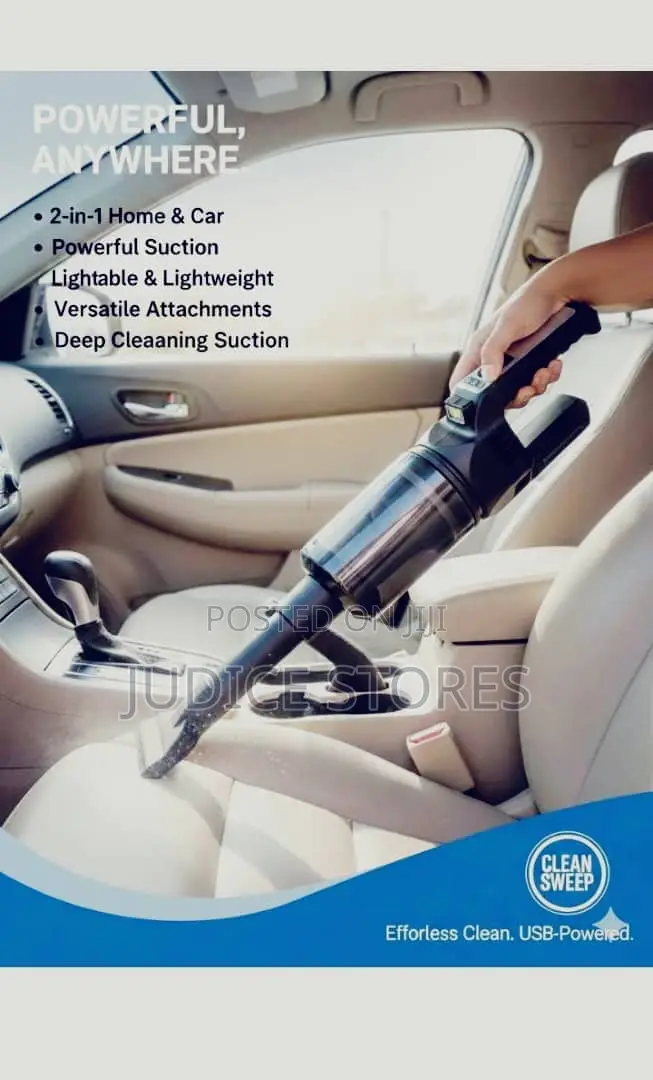 Rechargeable 2 in 1 Car Vacuum Cleaner With Light
