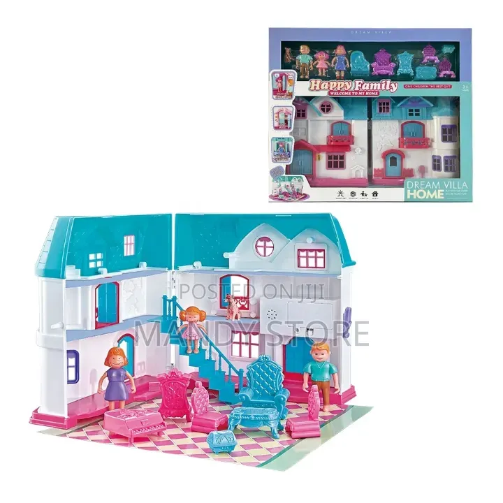 Girls Toys Doll House Dream Villa Home Play Dollhouse Set