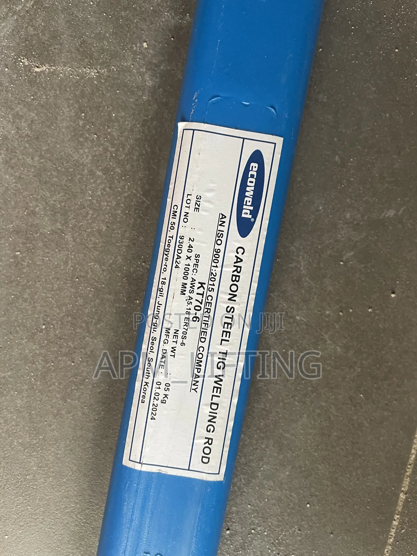 2.4mm X 1,000mm 5kg Ecoweld Carbon Steel Welding Rods of Model KT770-6