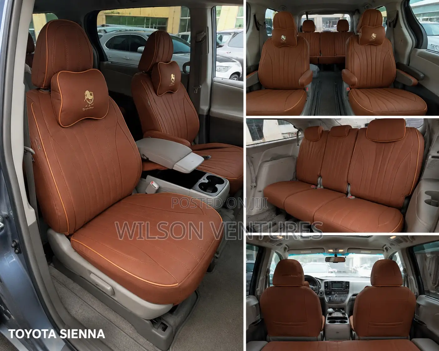 Brown Color Toyota Sienna Leather Seat Cover