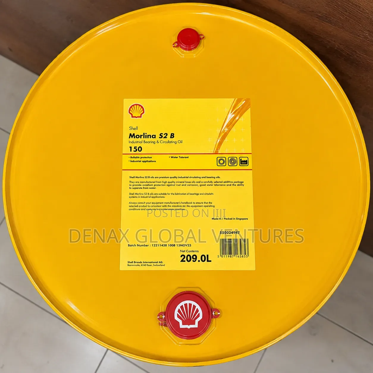 Shell Morlina S2 B 150 Circulating Oil 209L