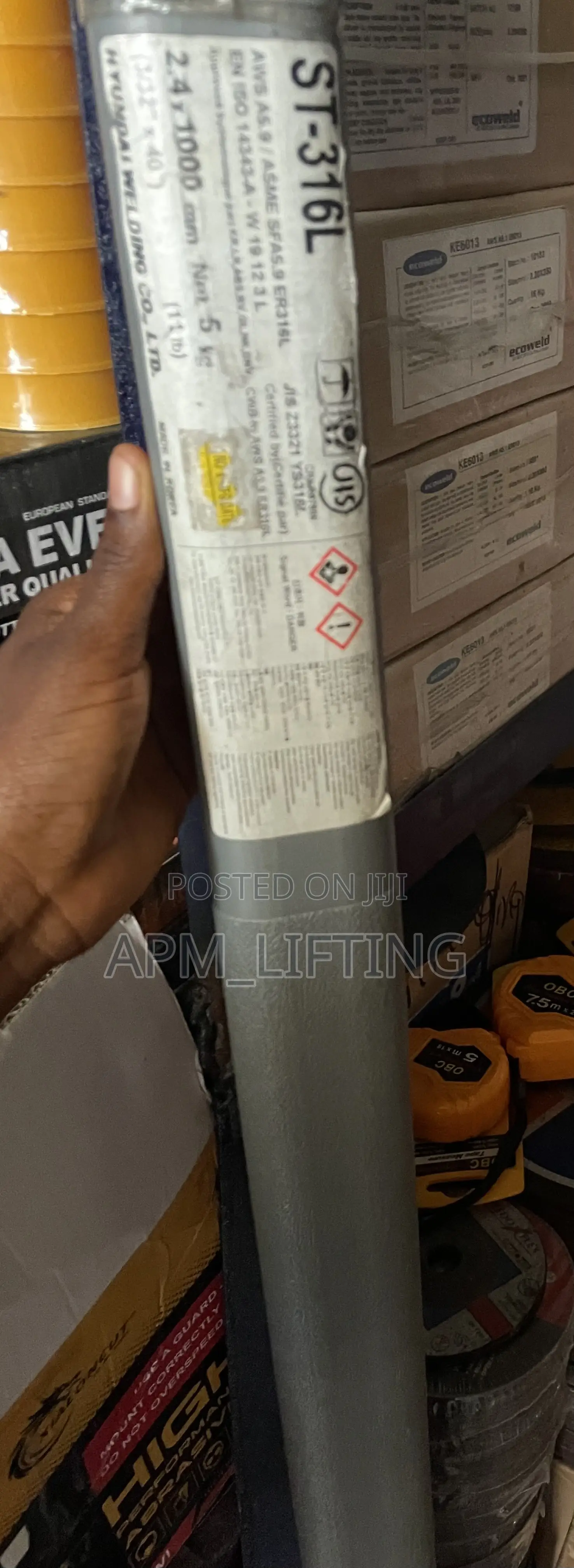 2.4mm X 1000mm Hyundai Welding ST-316L Stainless Steel Electrodes