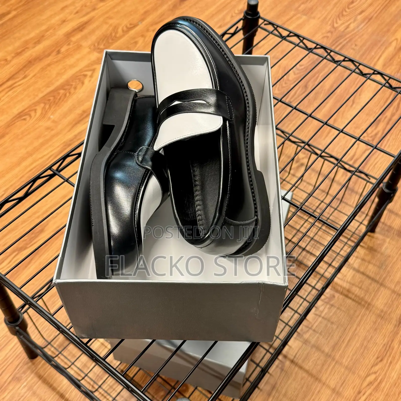 Original FDCP Two Tone Plain Leather Loafers Shoes