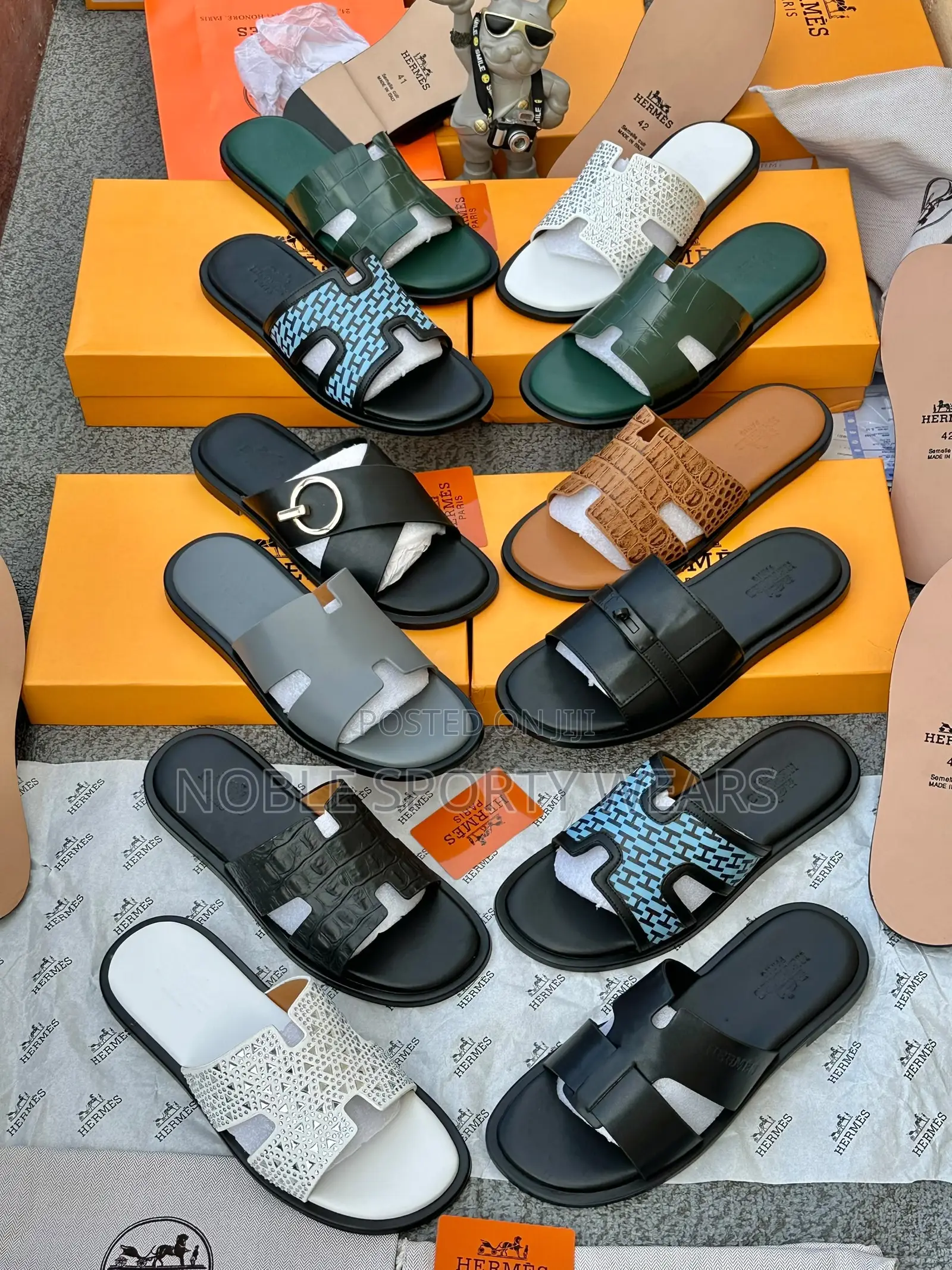 Luxury Slides (Louis Vuitton, Hermes and Versace)