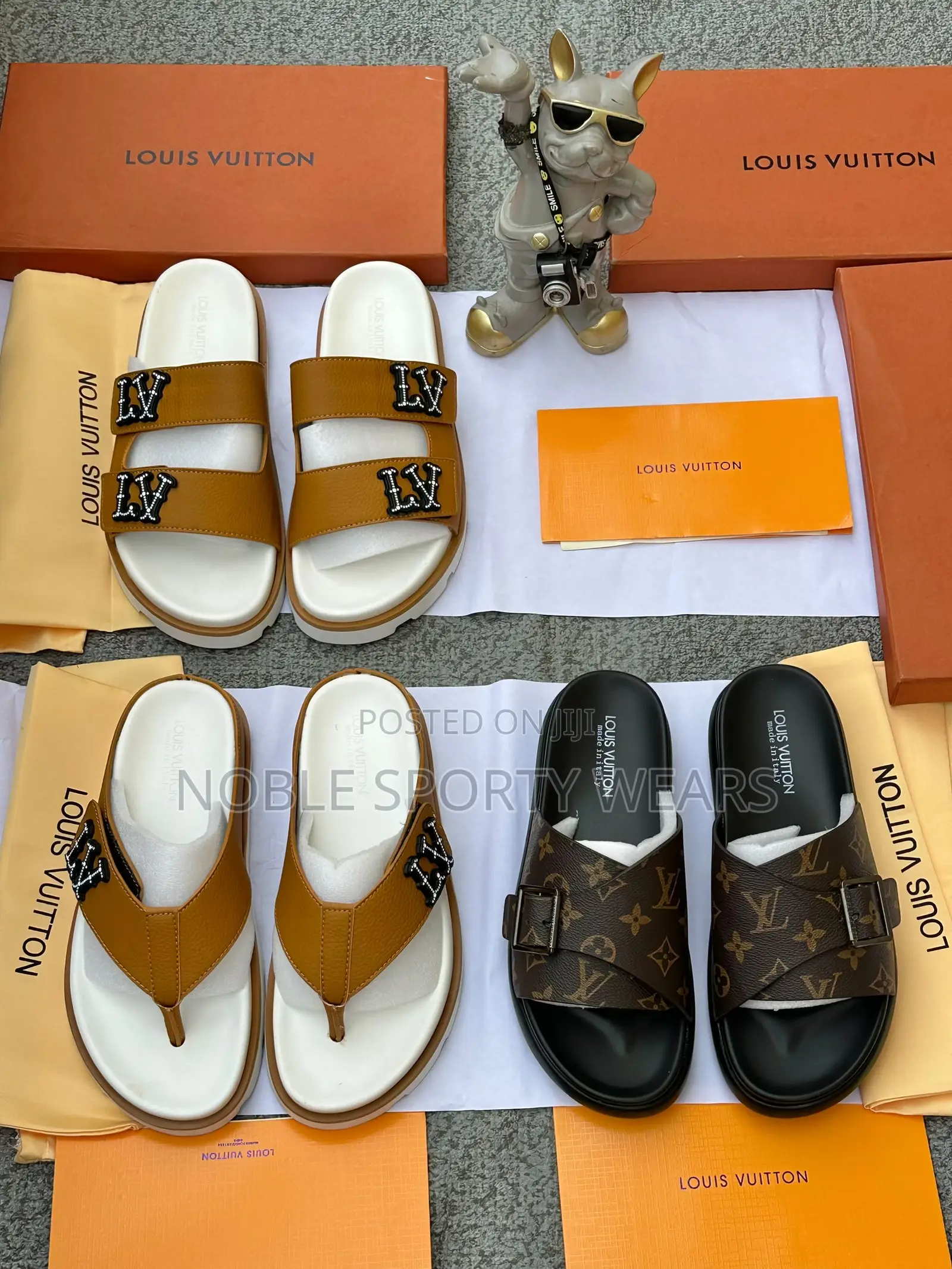 Luxury Slides (Louis Vuitton, Hermes and Versace)