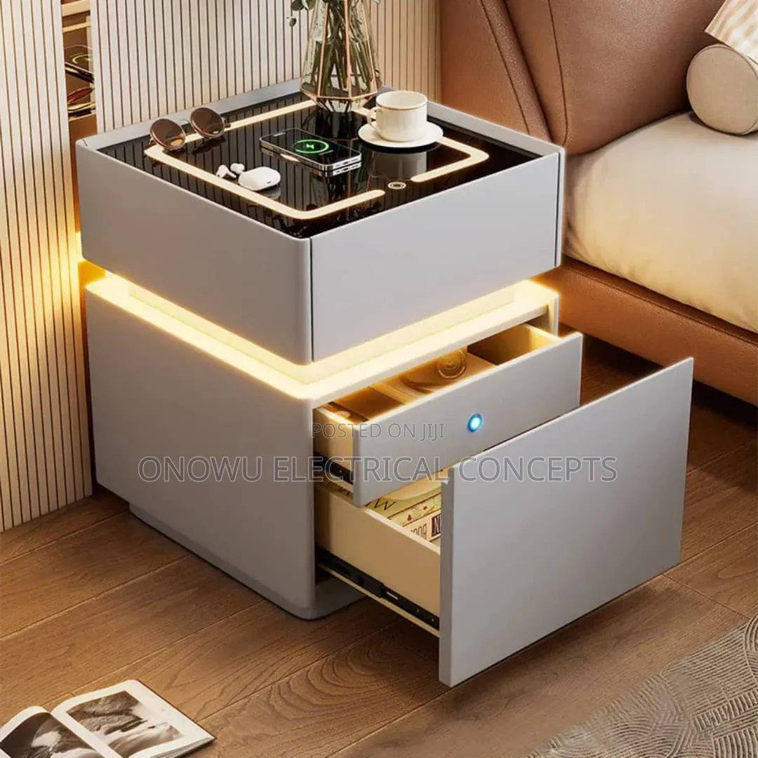 Modern Simple Wireless Charging Italian Suspension Smart Bedside Table