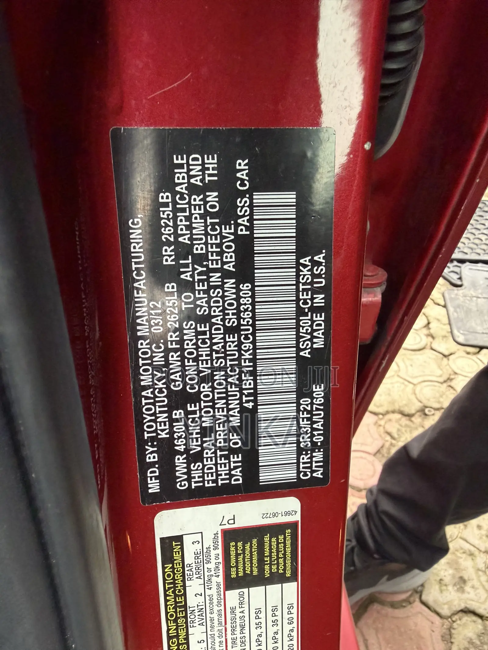 Toyota Camry 2012 Red