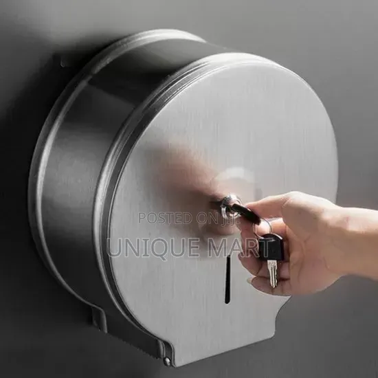 Wall Mounted Jumbo Size Stainless Tissue Paper Roll Dispenser With Key