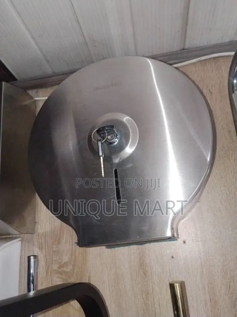 Wall Mounted Jumbo Size Stainless Tissue Paper Roll Dispenser With Key