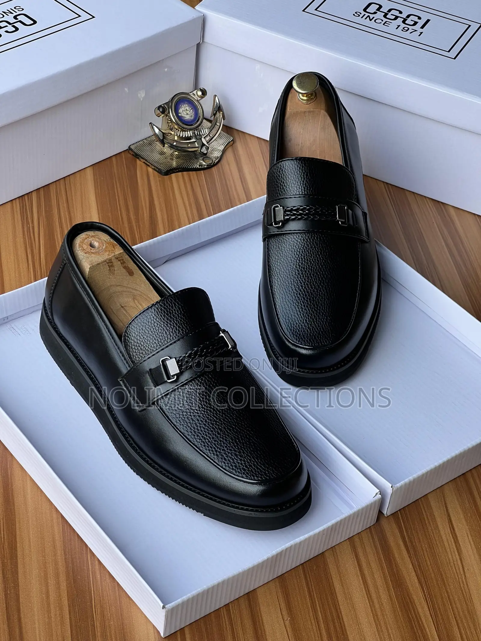 Oggi Black Men's Leather Loafers
