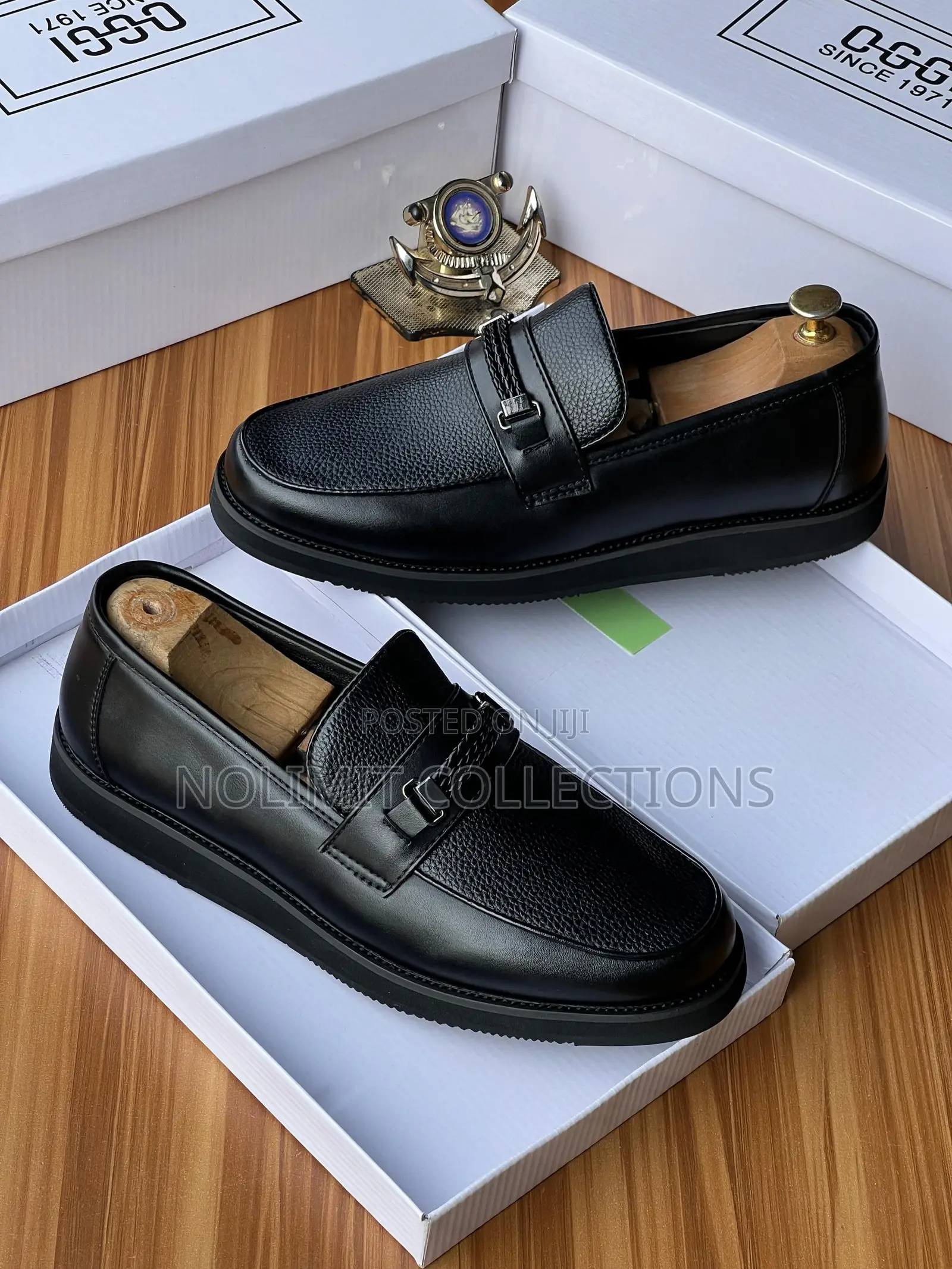 Oggi Black Men's Leather Loafers