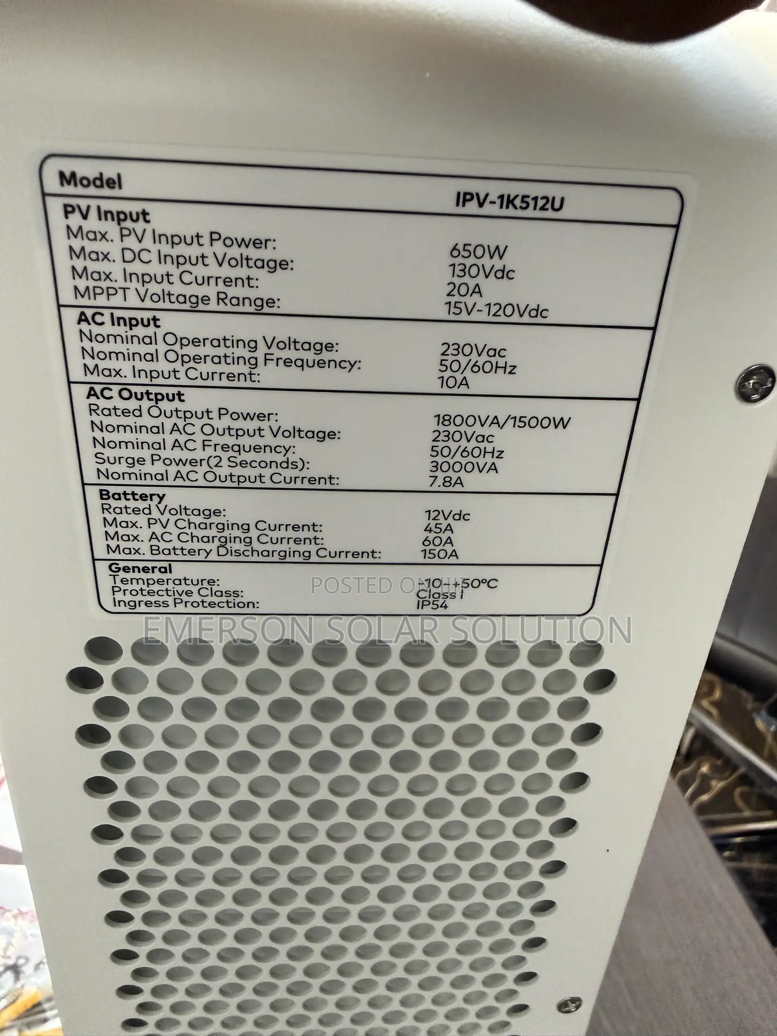 12v 1.5kwh Itel Hybrid Inverter