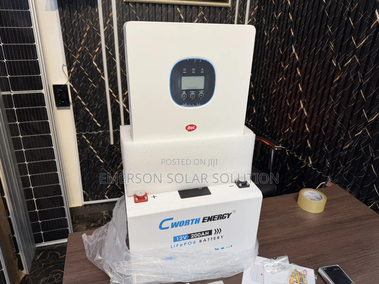 Itel 1.5kva 12v Hybrid Inverter With 2.5kwh Cworth Lithium Battery