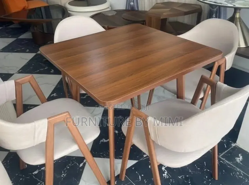 Luxury Mid-Century 4-Seater Dining Set – Brand New