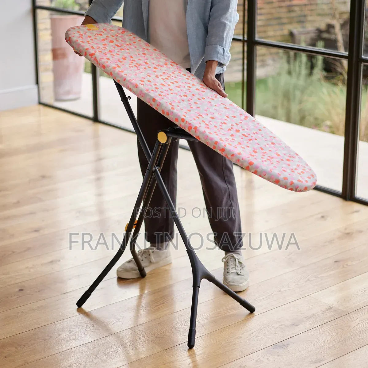 Foldable Adjustable Ironing Board With Heat-Resistant Cover
