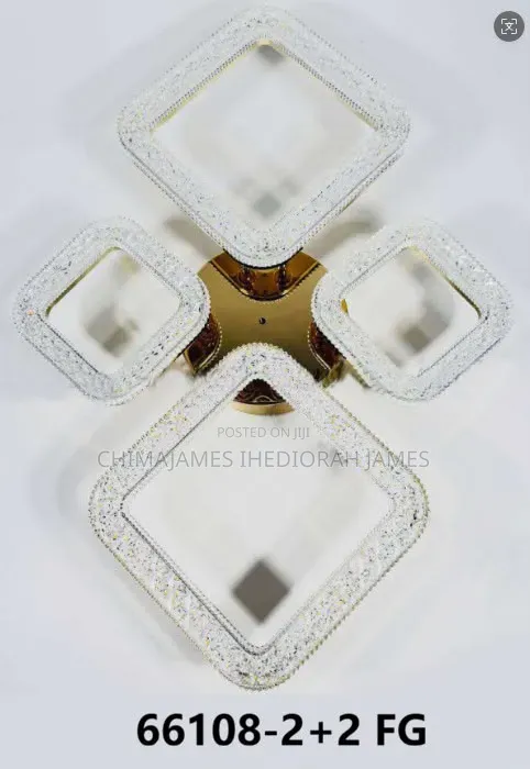 43CM Nordic LED Ceiling Lamp Square Aluminium Balck White Home Decor