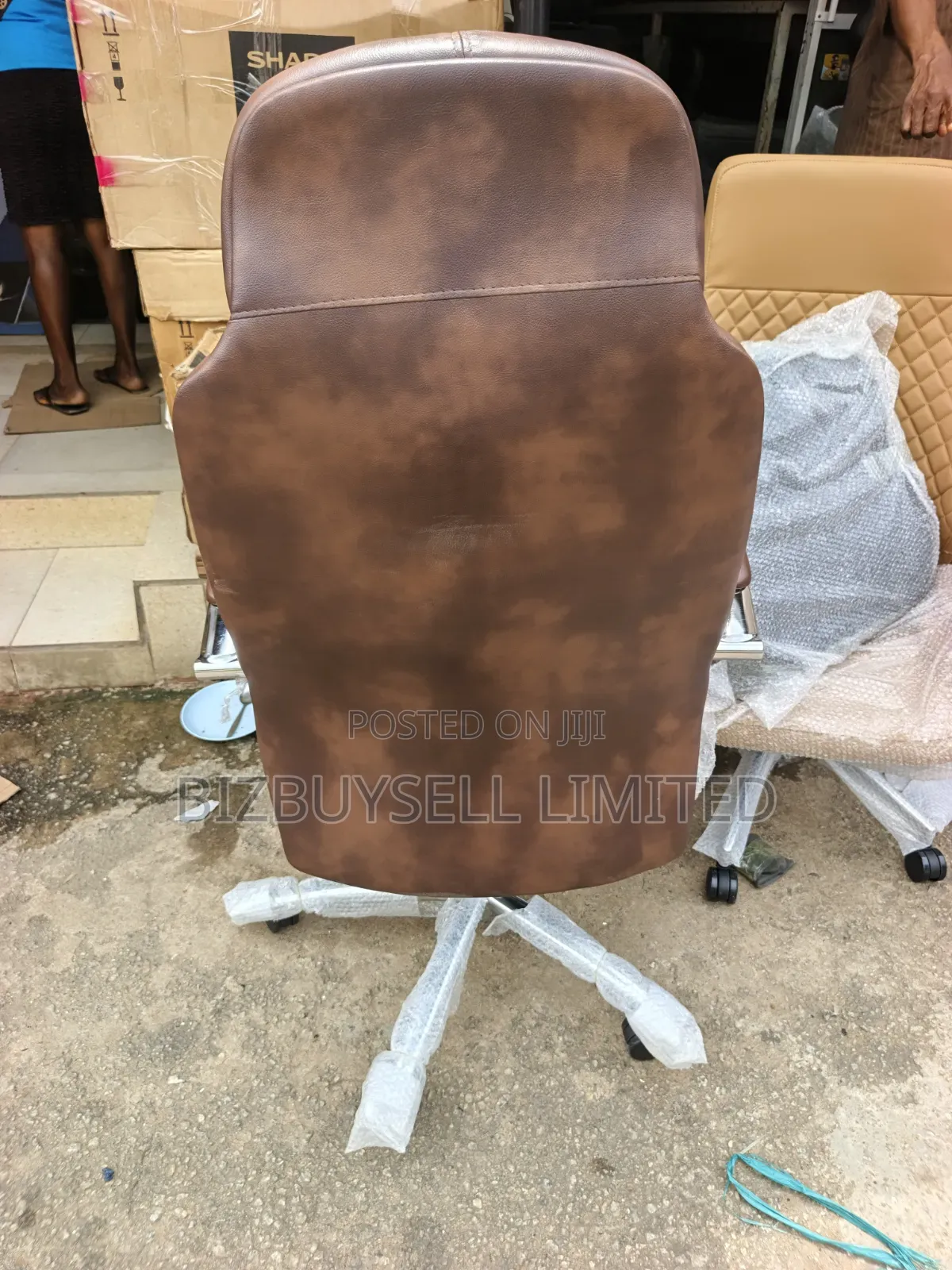 Executive Office Chair, Swivel and Reclining With Headrest.